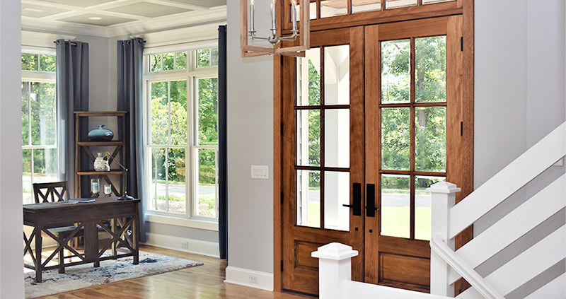 Lake home entryway