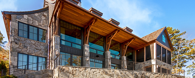 lake house overlooking lake keowee